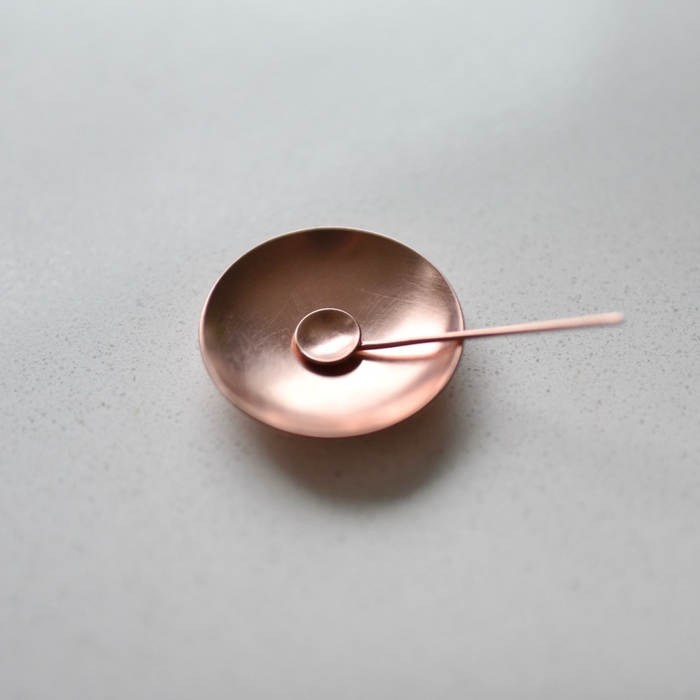 Mini Copper Salt Cellar + Spoon